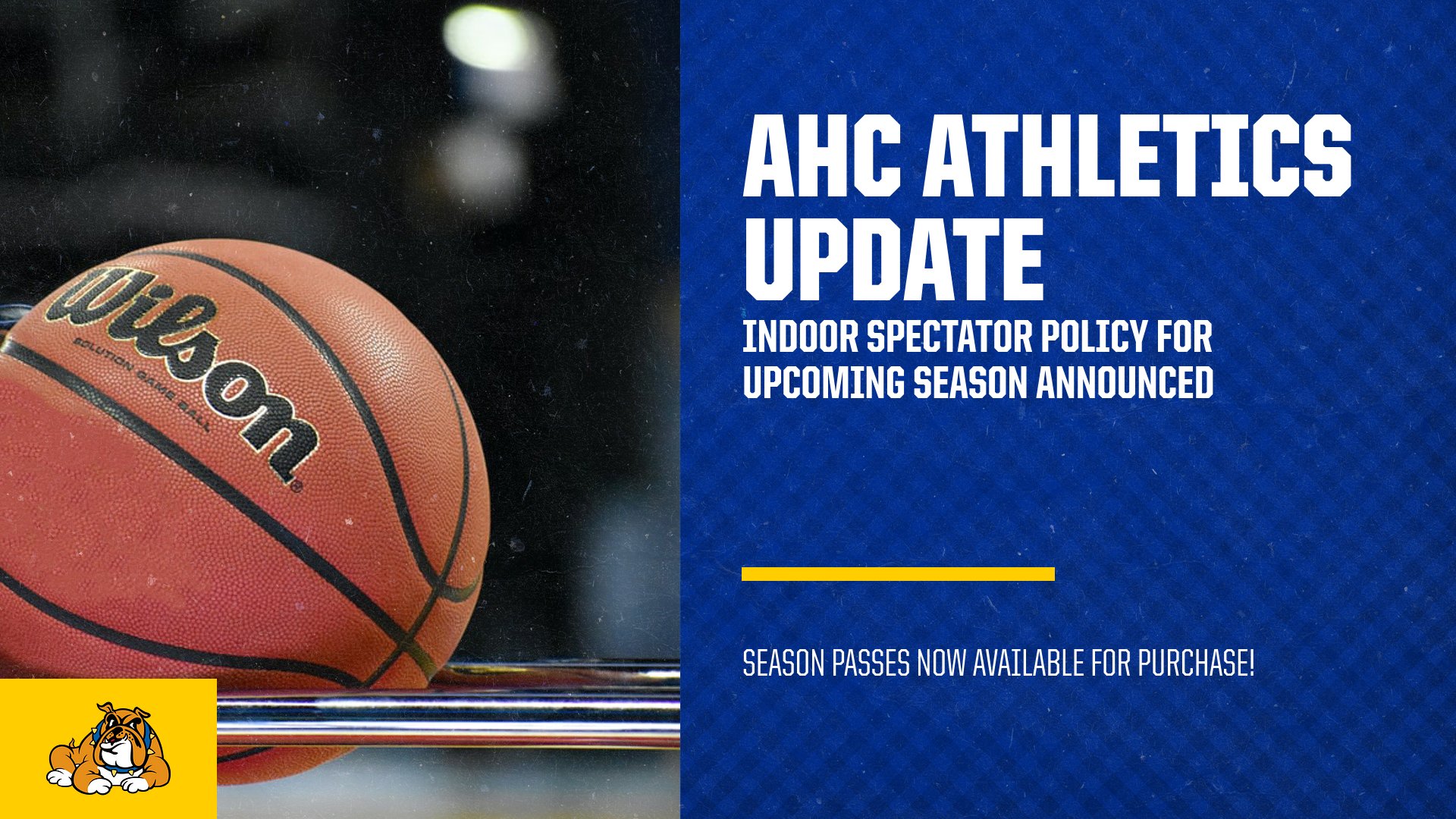 AHC Athletics Announces Spectator Policy for Indoor Sports