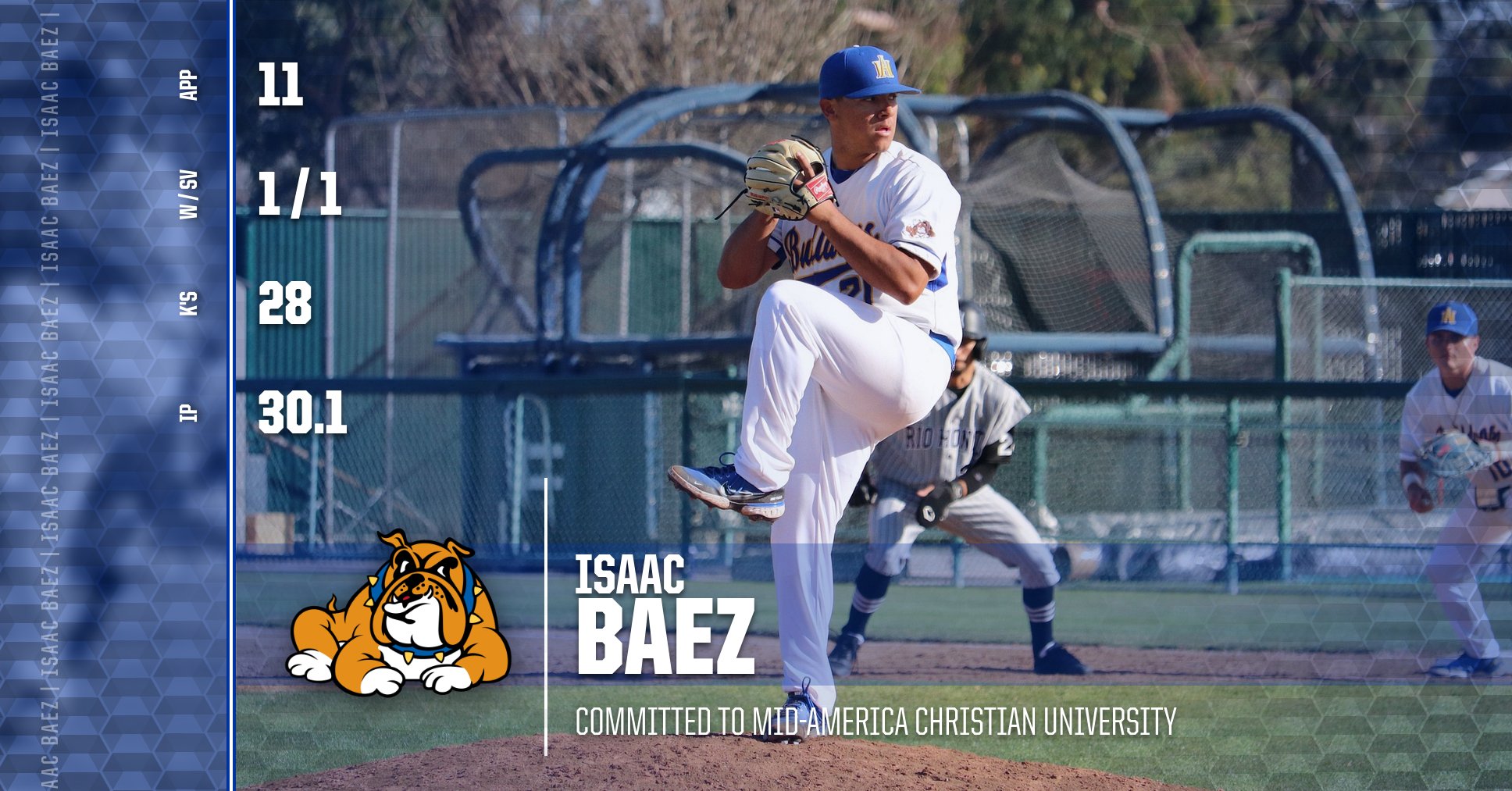 Baseball's Isaac Baez Headed to Mid-America Christian University