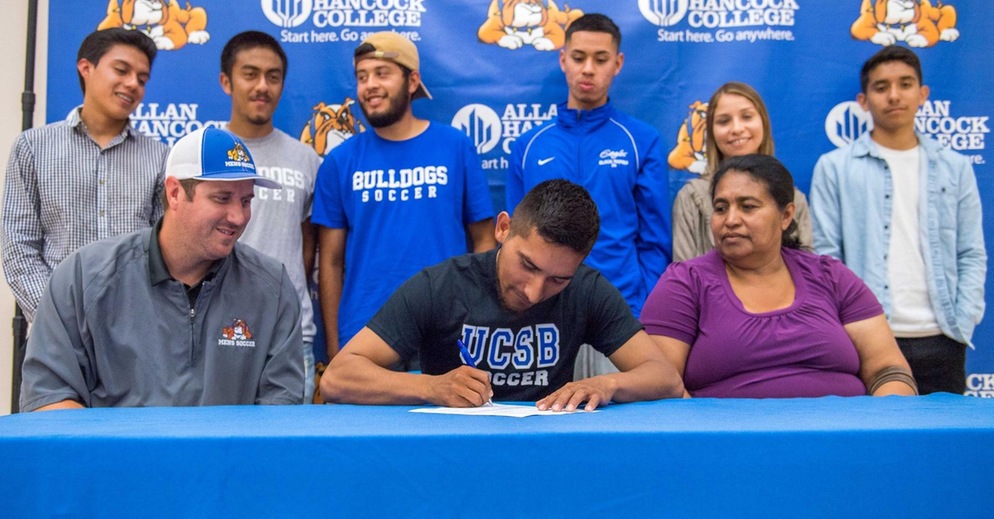 Hancock Soccer Star Migel Gomez Signs with UCSB