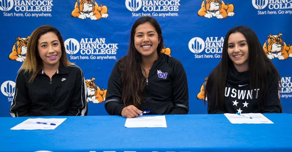 Three Hancock Women's Soccer Players Sign Letters of Intent to Waldorf University