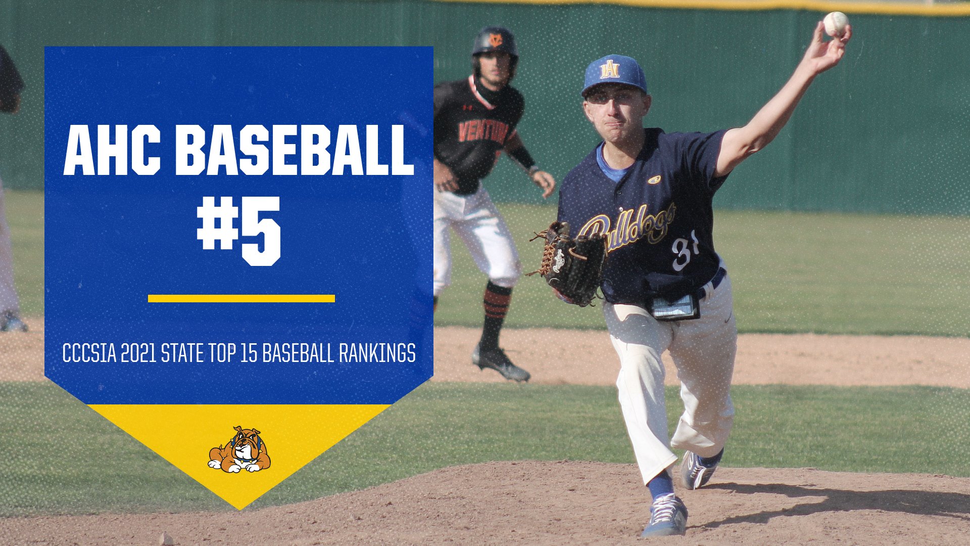 AHC Baseball Ranked Fifth in CCCSIA Top 15 Poll
