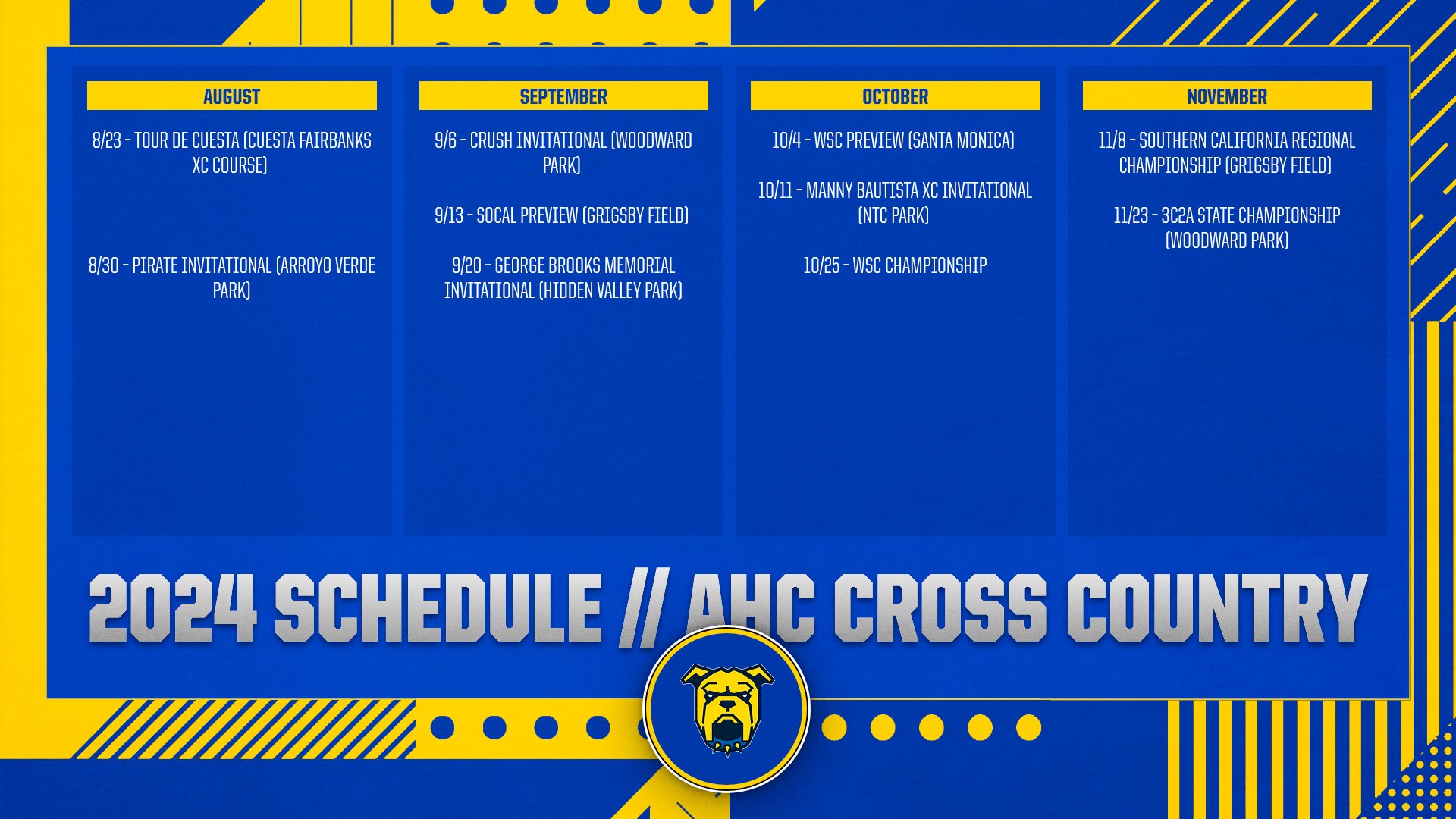 Cross Country Announces Fall Schedule