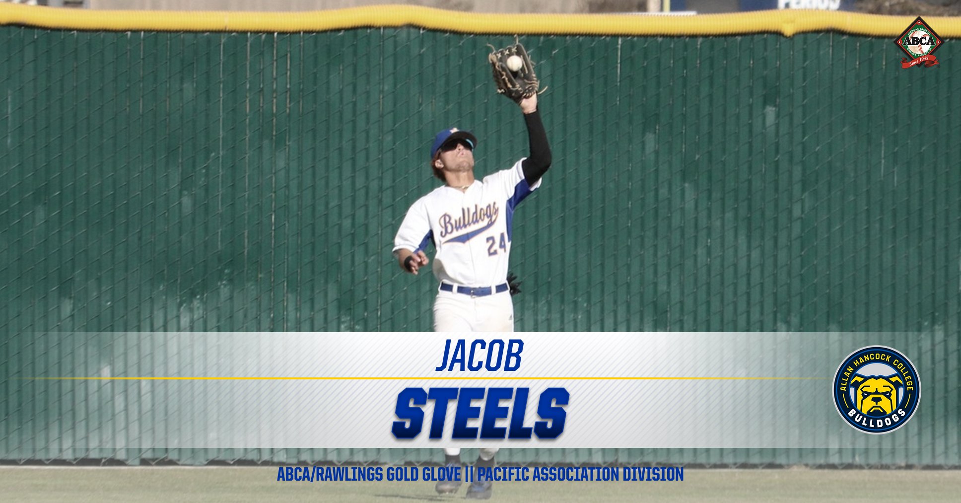 Baseball's Jacob Steels Named to ABCA/Rawlings Gold Glove List