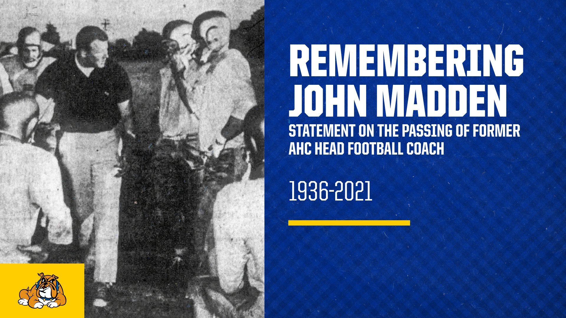 Statement on the Passing of John Madden