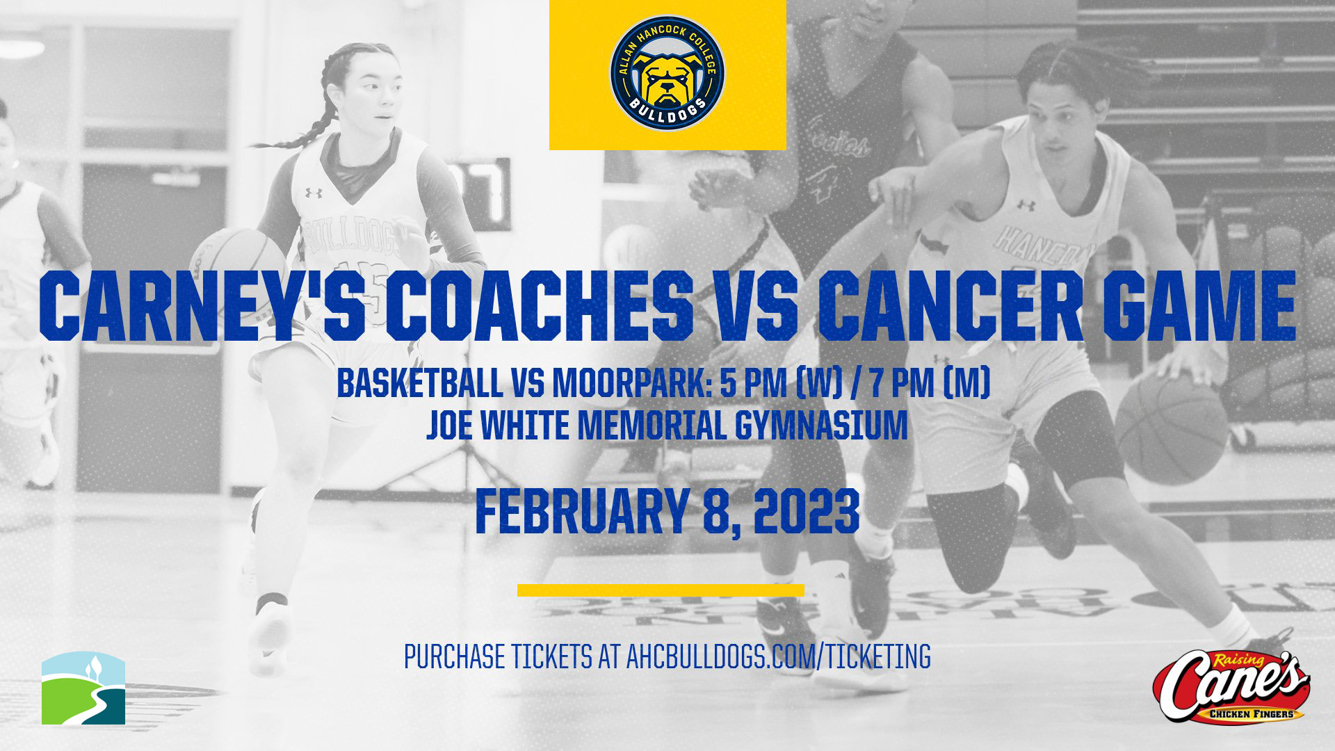 AHC Athletics to Partner with Raising Cane's for Annual Carney's Coaches vs. Cancer Game on Feb. 8